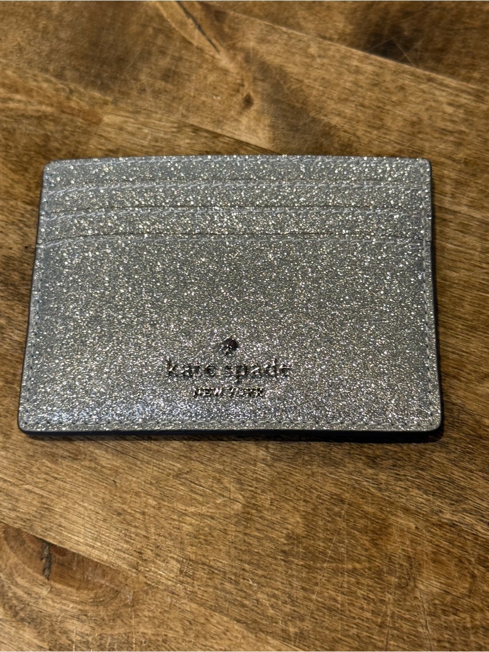 Kate Spade New York Glimmer Small Slim Cardholder Silver